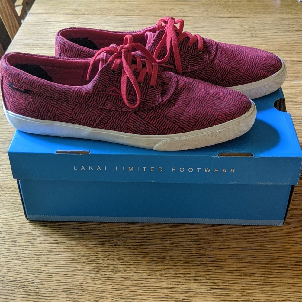 Lakai Camby Men's Red Skateboard Shoes sz 11.5